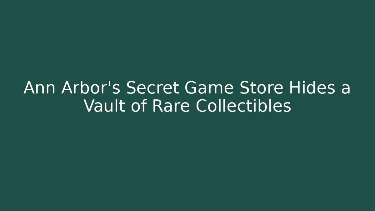 Ann Arbor's Secret Game Store Hides a Vault of Rare Collectibles