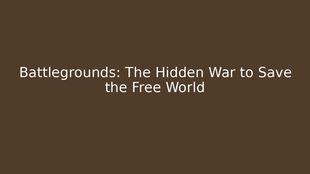 Battlegrounds: The Hidden War to Save the Free World