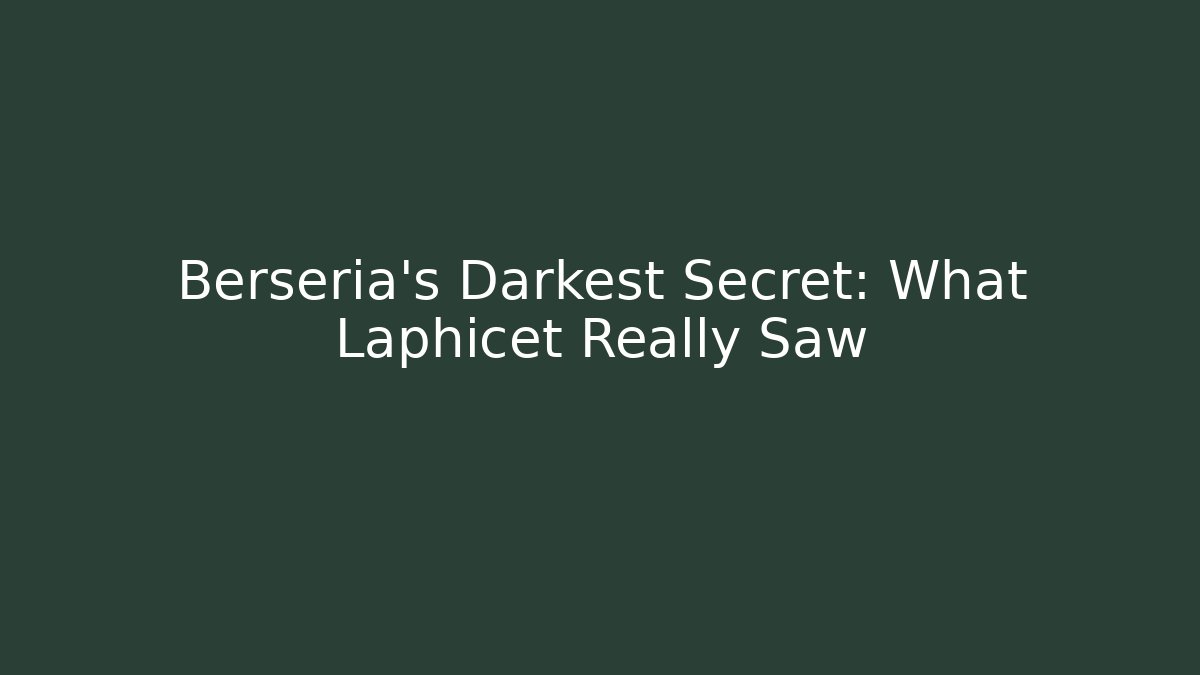Berseria's Darkest Secret: What Laphicet Really Saw