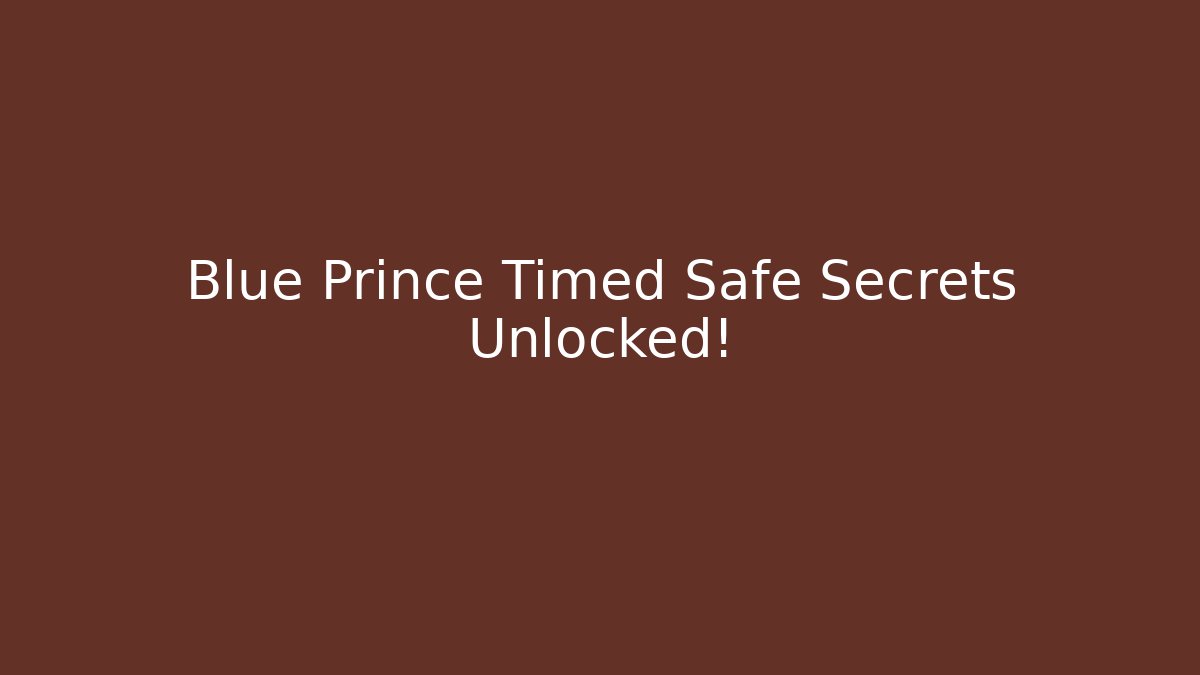 Blue Prince Timed Safe Secrets Unlocked!