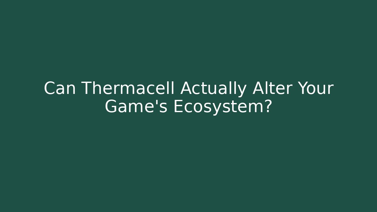Can Thermacell Actually Alter Your Game's Ecosystem?