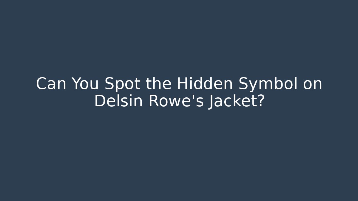 Can You Spot the Hidden Symbol on Delsin Rowe's Jacket?