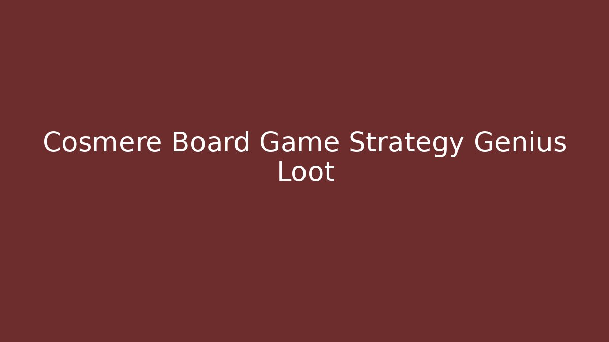 Cosmere Board Game Strategy Genius Loot