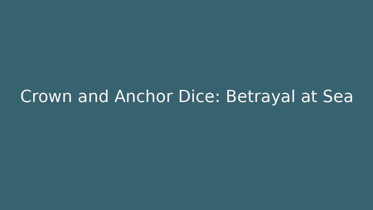 Crown and Anchor Dice: Betrayal at Sea