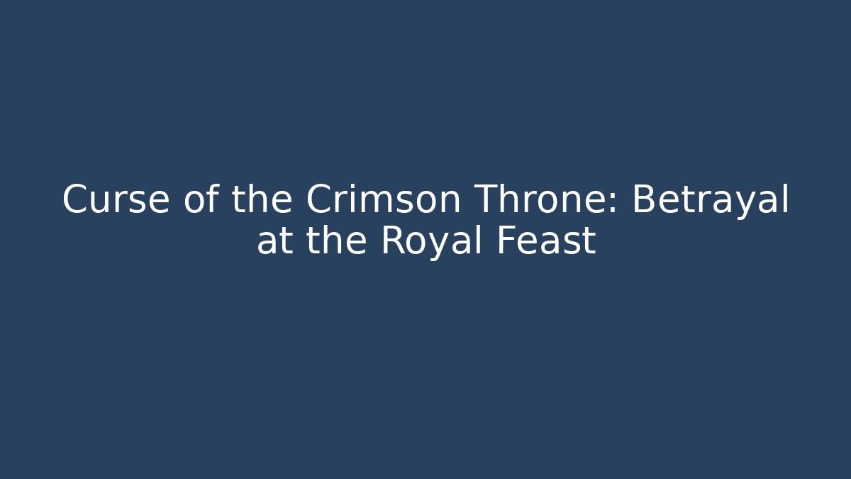 Curse of the Crimson Throne: Betrayal at the Royal Feast