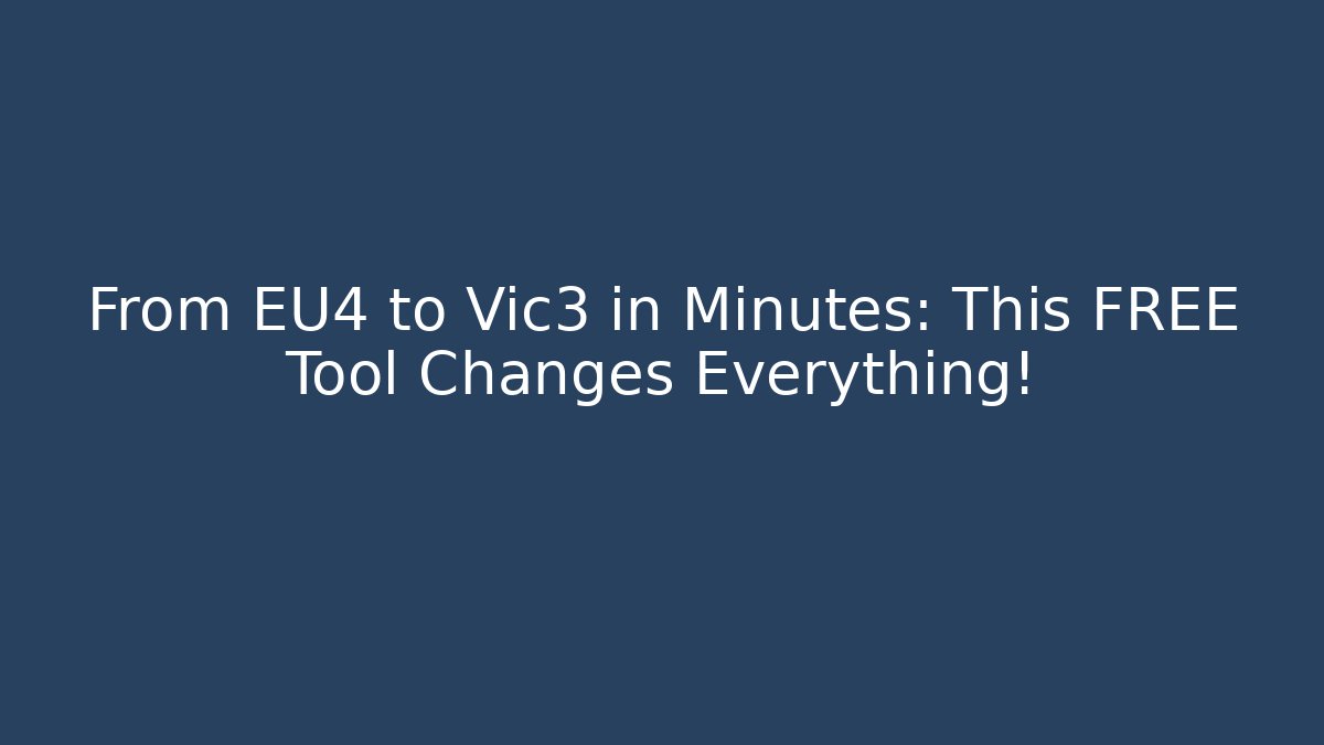 From EU4 to Vic3 in Minutes: This FREE Tool Changes Everything! - Sports History Weekly
