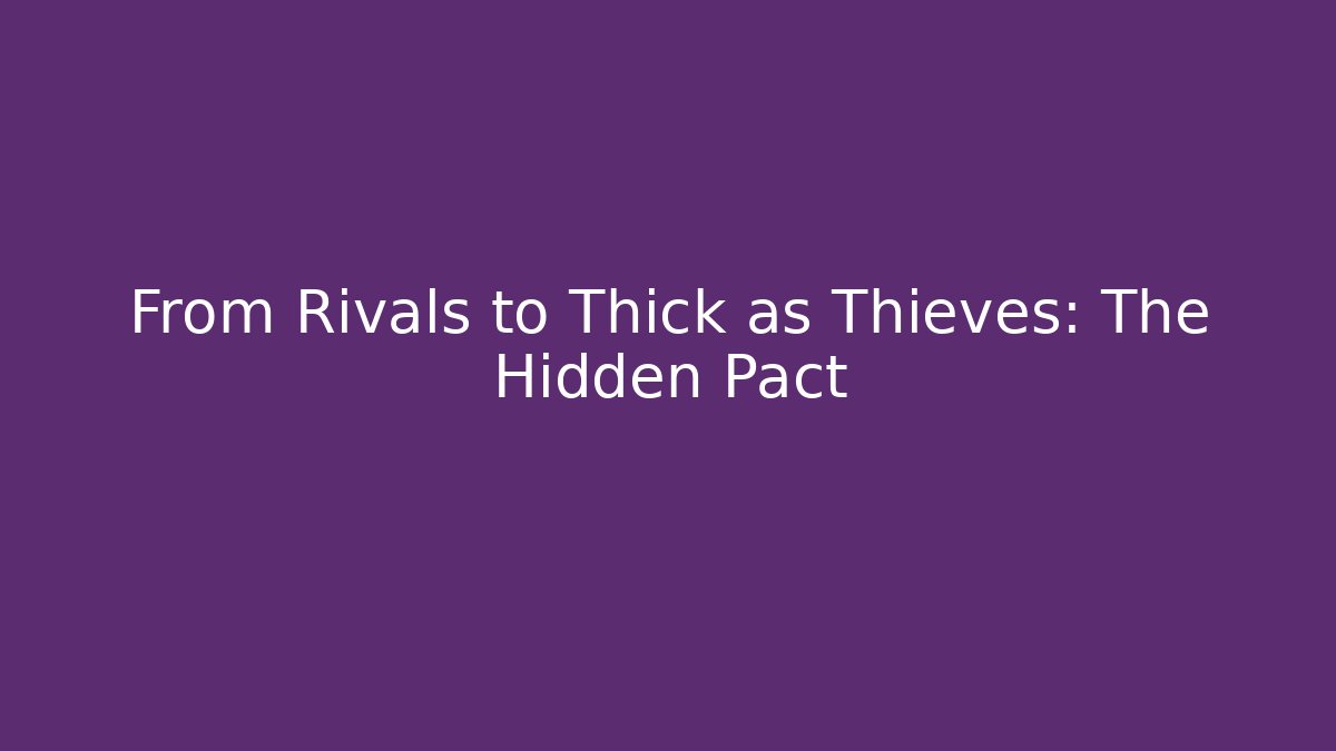 From Rivals to Thick as Thieves: The Hidden Pact
