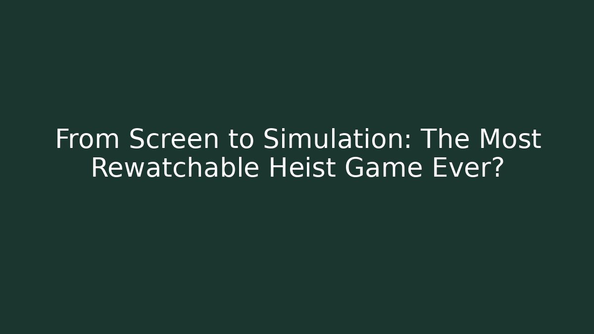 From Screen to Simulation: The Most Rewatchable Heist Game Ever? - Sports History Weekly