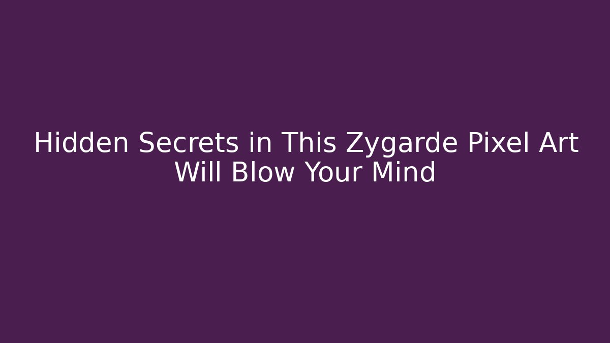 Hidden Secrets in This Zygarde Pixel Art Will Blow Your Mind
