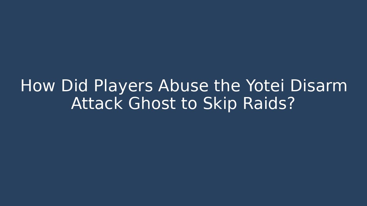 How Did Players Abuse the Yotei Disarm Attack Ghost to Skip Raids? - Sports History Weekly