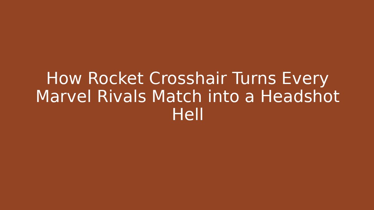 How Rocket Crosshair Turns Every Marvel Rivals Match into a Headshot Hell