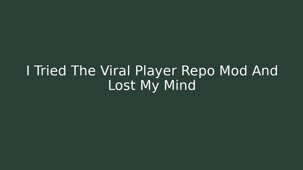 I Tried The Viral Player Repo Mod And Lost My Mind - Sports History Weekly