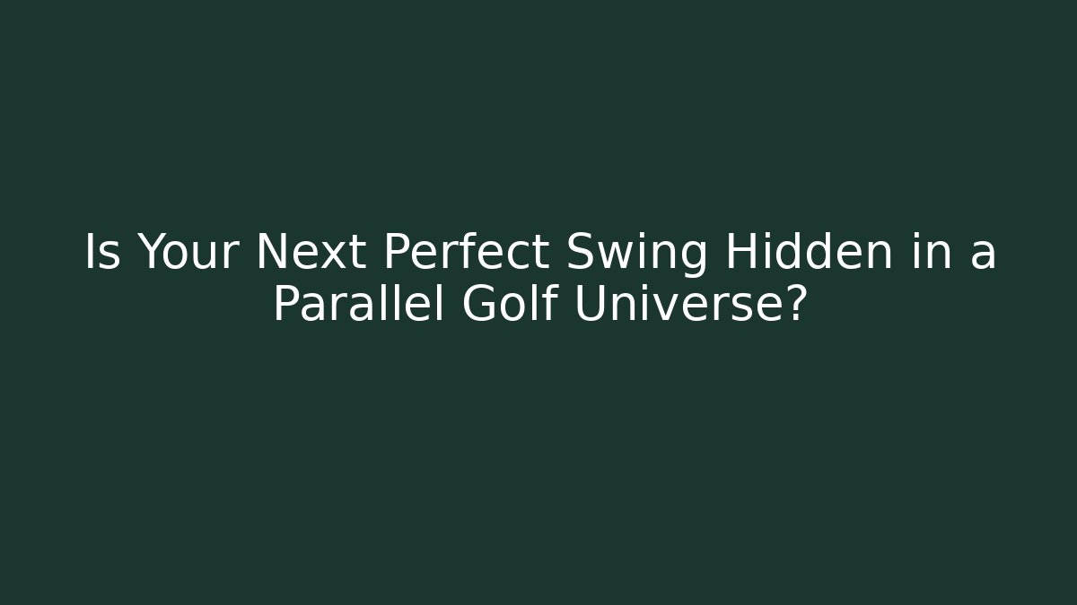 Is Your Next Perfect Swing Hidden in a Parallel Golf Universe? - Sports History Weekly