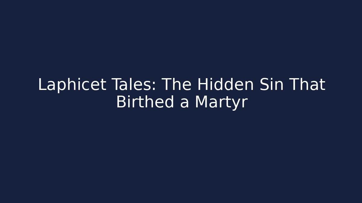 Laphicet Tales: The Hidden Sin That Birthed a Martyr