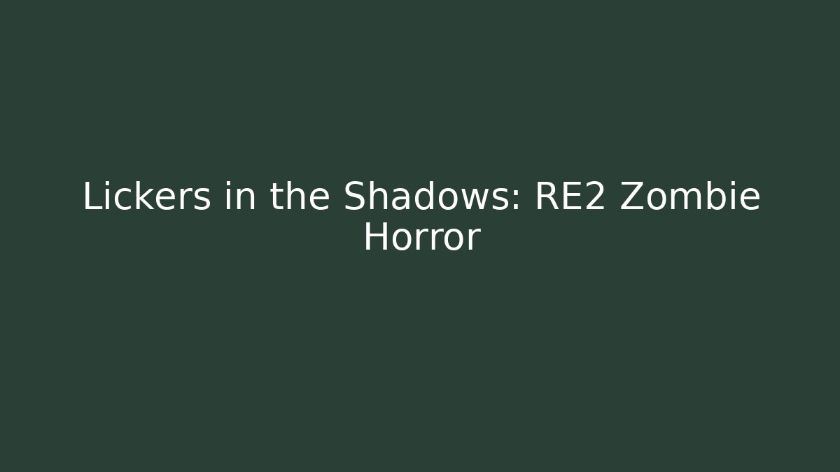 Lickers in the Shadows: RE2 Zombie Horror
