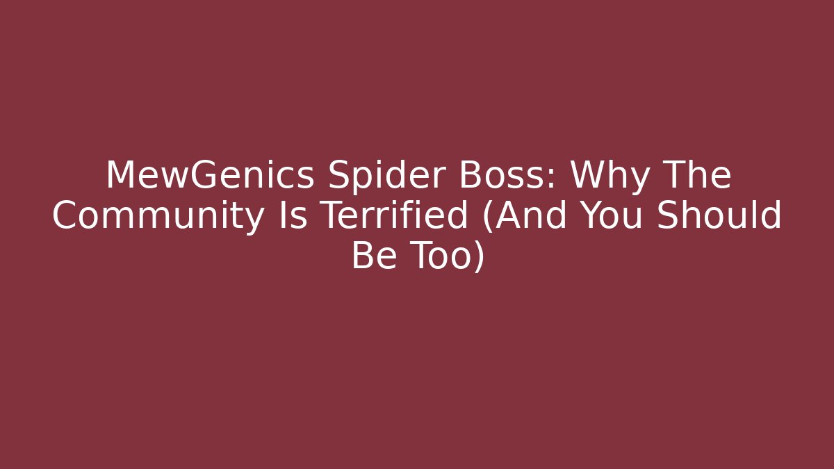 MewGenics Spider Boss: Why The Community Is Terrified (And You Should Be Too)