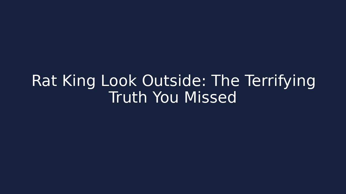 Rat King Look Outside: The Terrifying Truth You Missed
