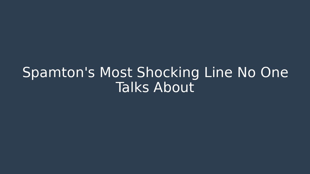 Spamton’s Most Shocking Line No One Talks About - Sports History Weekly