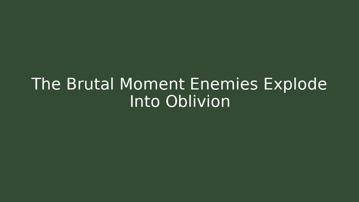 The Brutal Moment Enemies Explode Into Oblivion - Sports History Weekly