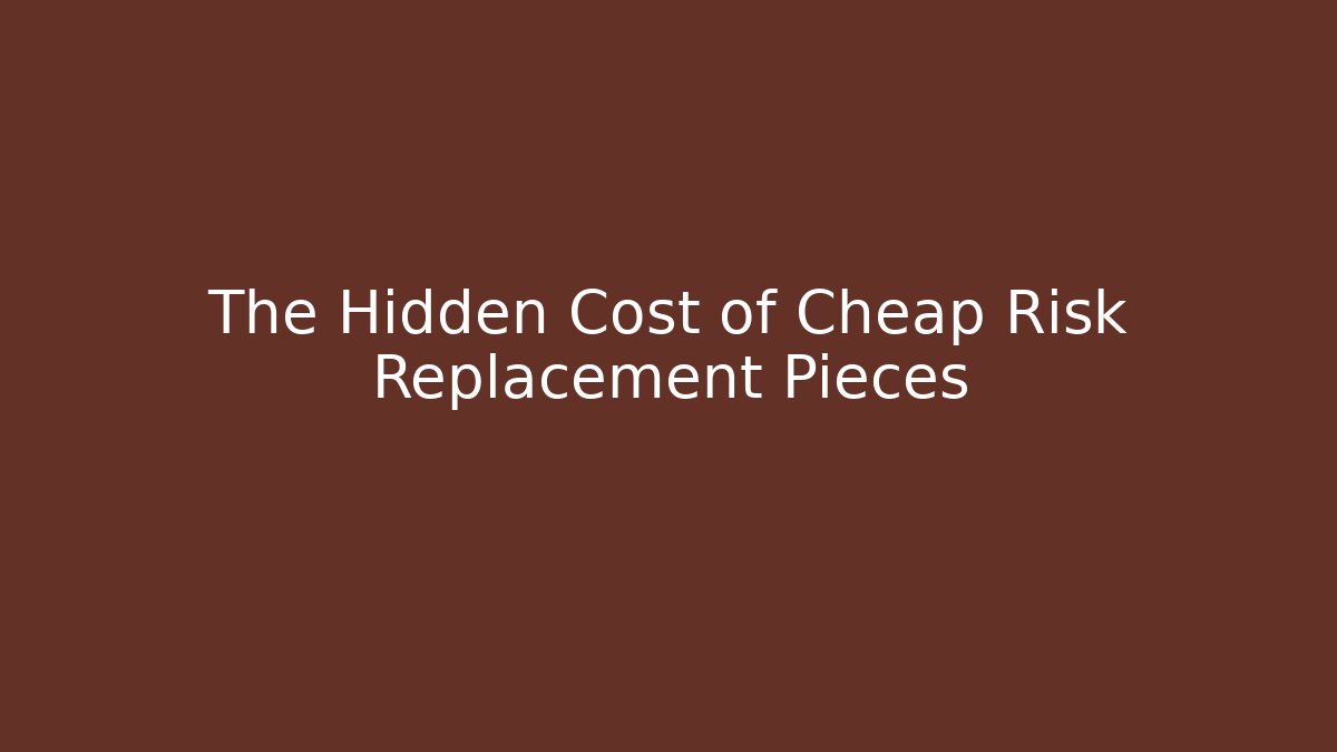 The Hidden Cost of Cheap Risk Replacement Pieces