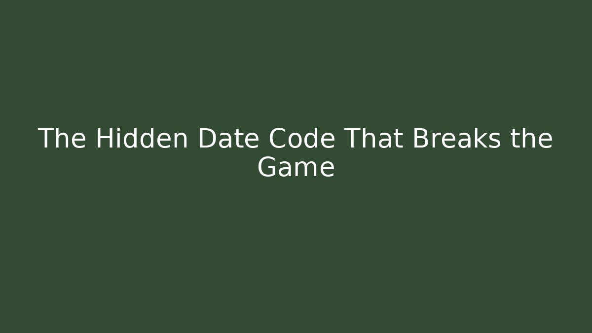 The Hidden Date Code That Breaks the Game
