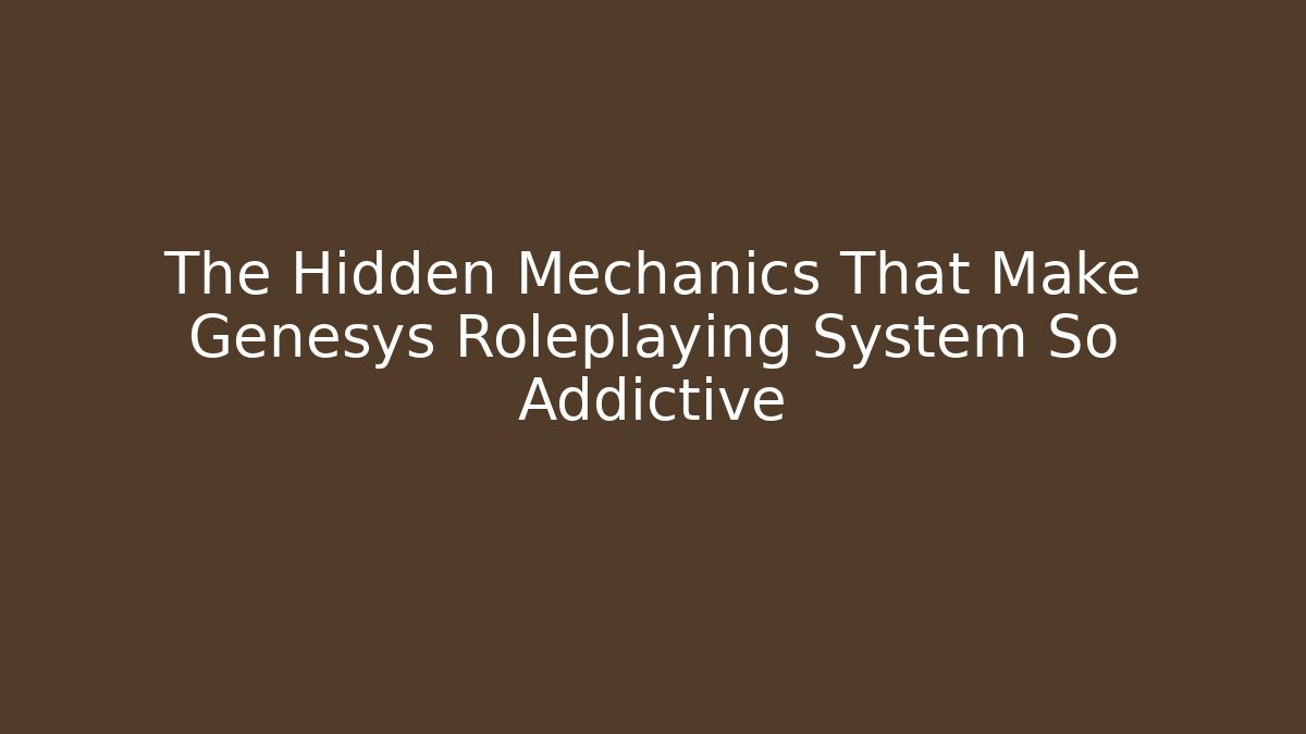 The Hidden Mechanics That Make Genesys Roleplaying System So Addictive