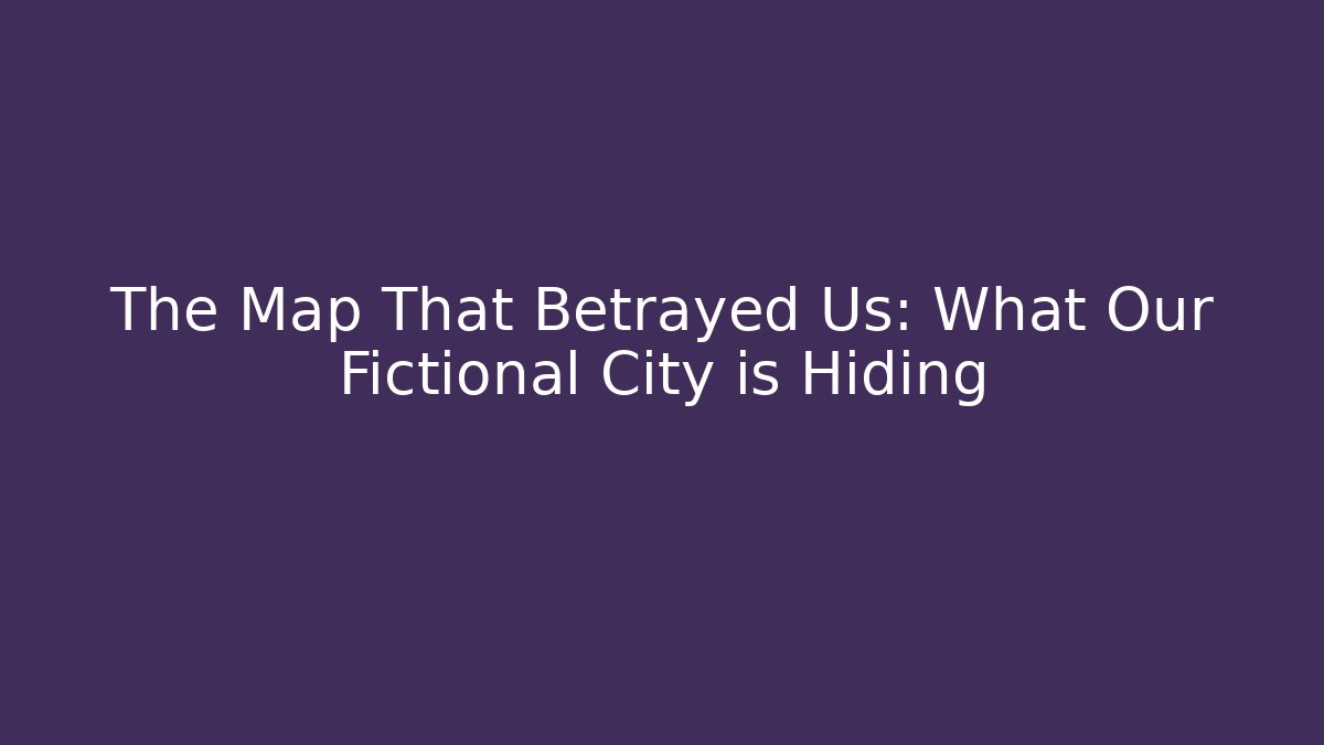The Map That Betrayed Us: What Our Fictional City is Hiding
