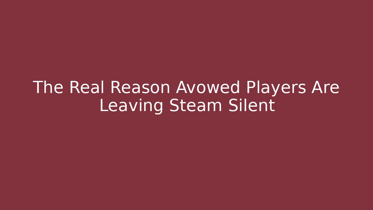 The Real Reason Avowed Players Are Leaving Steam Silent