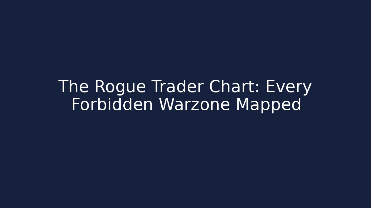 The Rogue Trader Chart: Every Forbidden Warzone Mapped
