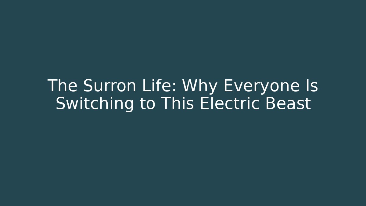 The Surron Life: Why Everyone Is Switching to This Electric Beast