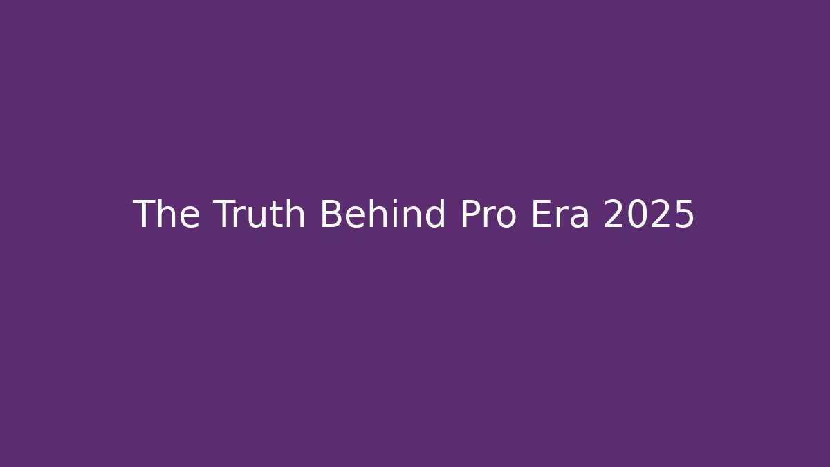 The Truth Behind Pro Era 2025