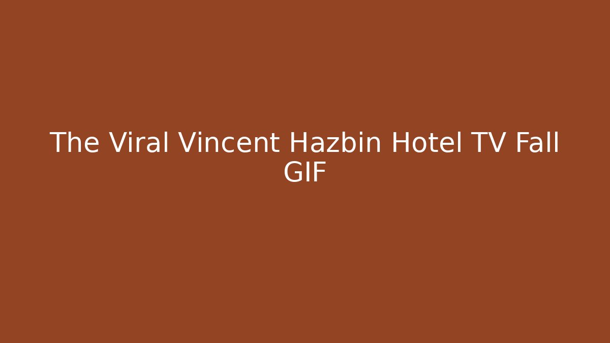 The Viral Vincent Hazbin Hotel TV Fall GIF