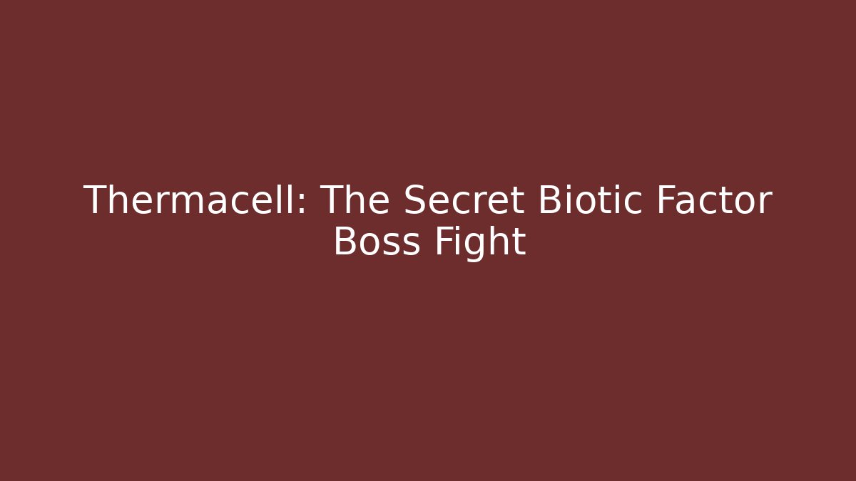 Thermacell: The Secret Biotic Factor Boss Fight