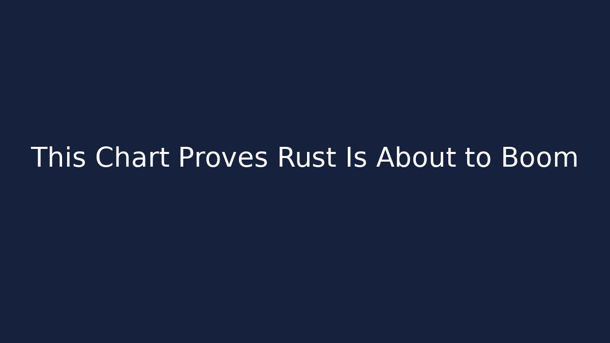 This Chart Proves Rust Is About to Boom