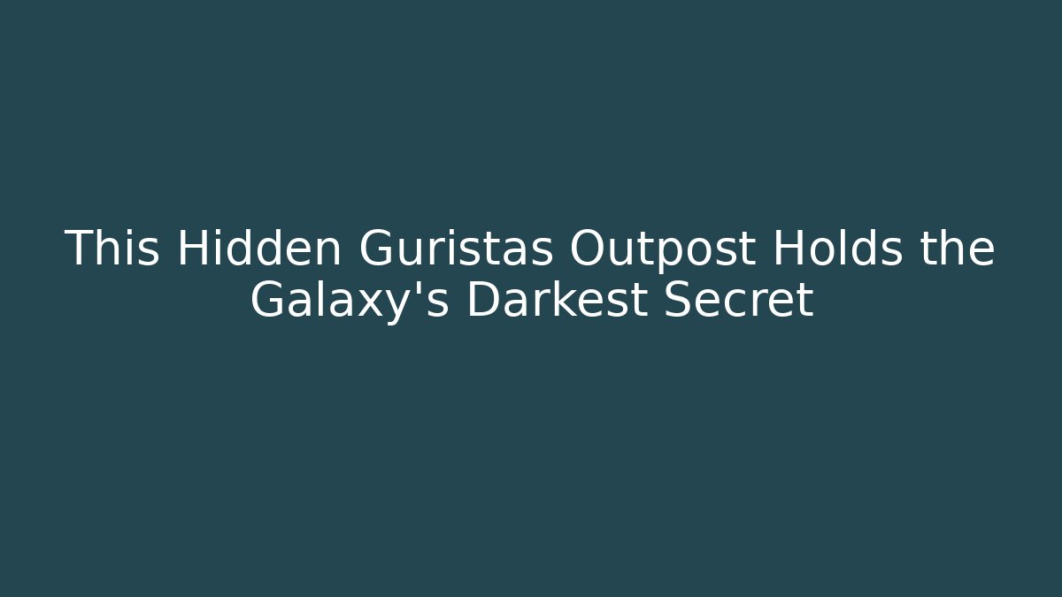 This Hidden Guristas Outpost Holds the Galaxy's Darkest Secret