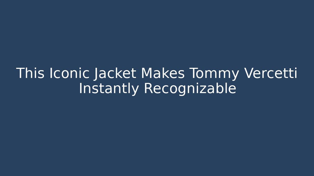 This Iconic Jacket Makes Tommy Vercetti Instantly Recognizable