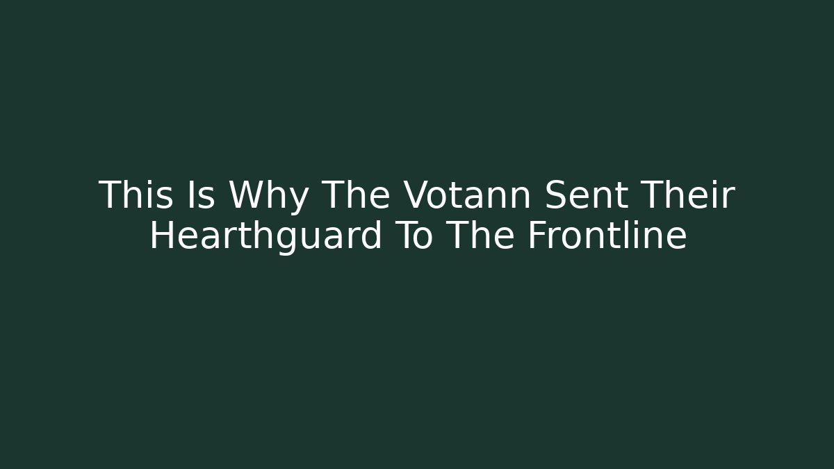 This Is Why The Votann Sent Their Hearthguard To The Frontline