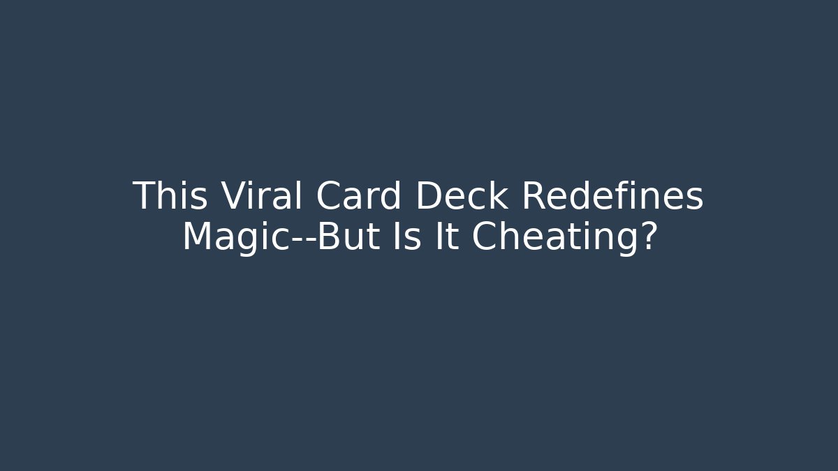 This Viral Card Deck Redefines Magic—But Is It Cheating?