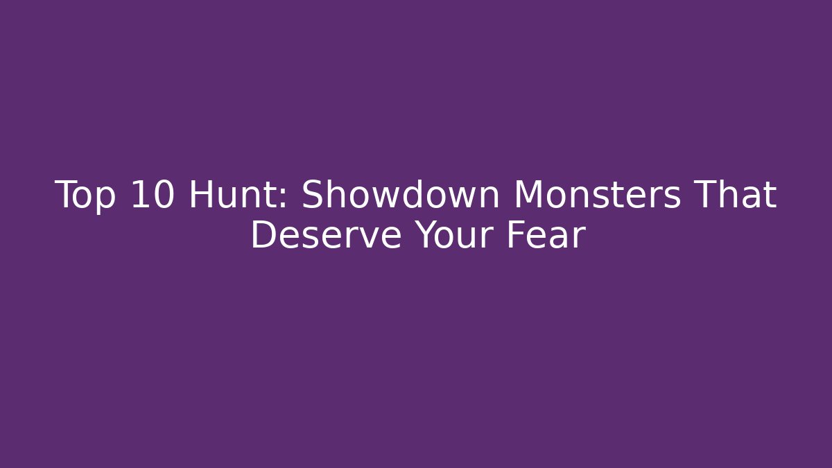 Top 10 Hunt: Showdown Monsters That Deserve Your Fear