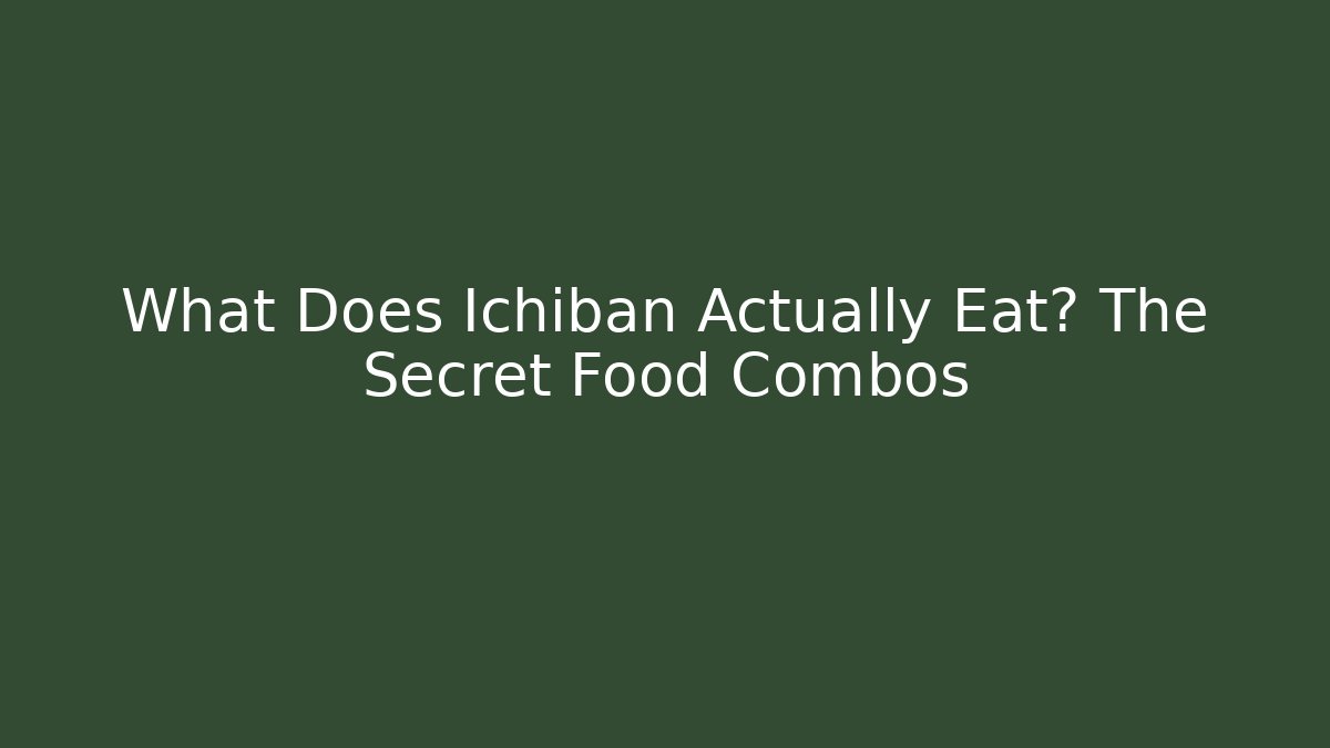 What Does Ichiban Actually Eat? The Secret Food Combos - Sports History Weekly