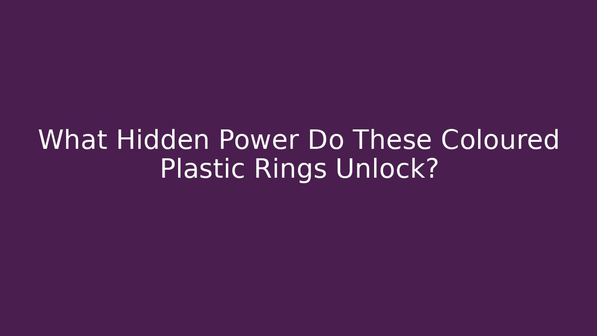 What Hidden Power Do These Coloured Plastic Rings Unlock? - Sports History Weekly