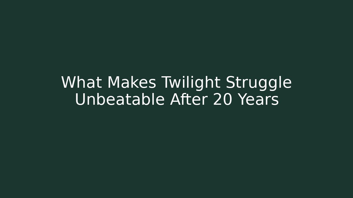 What Makes Twilight Struggle Unbeatable After 20 Years