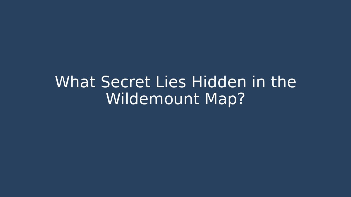 What Secret Lies Hidden in the Wildemount Map?