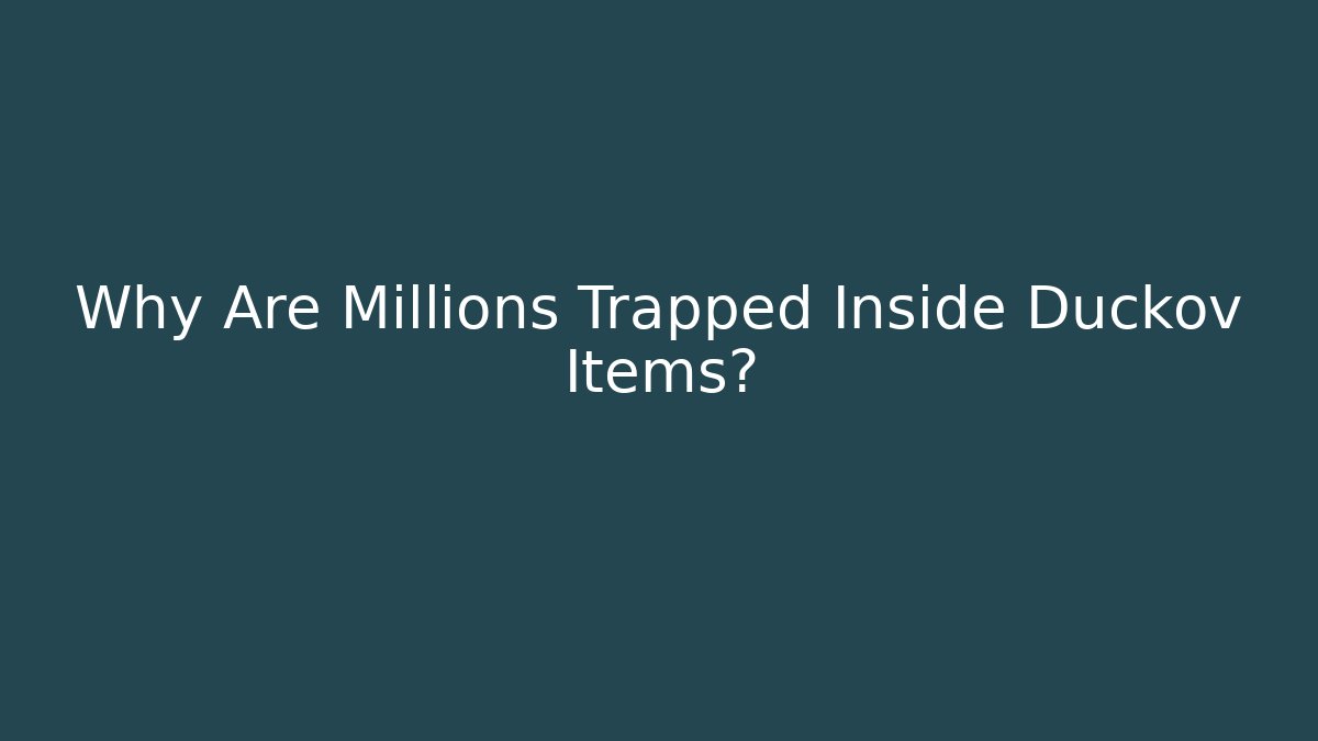 Why Are Millions Trapped Inside Duckov Items? - Sports History Weekly