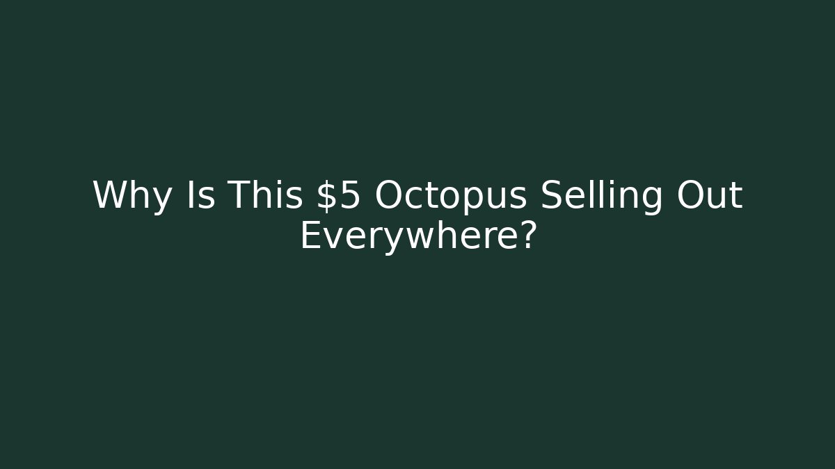 Why Is This $5 Octopus Selling Out Everywhere?