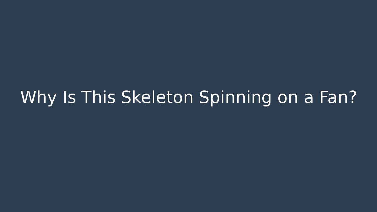 Why Is This Skeleton Spinning on a Fan? - Sports History Weekly