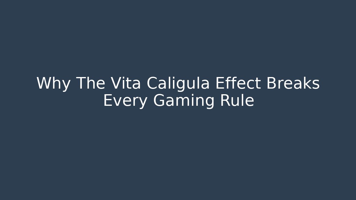 Why The Vita Caligula Effect Breaks Every Gaming Rule