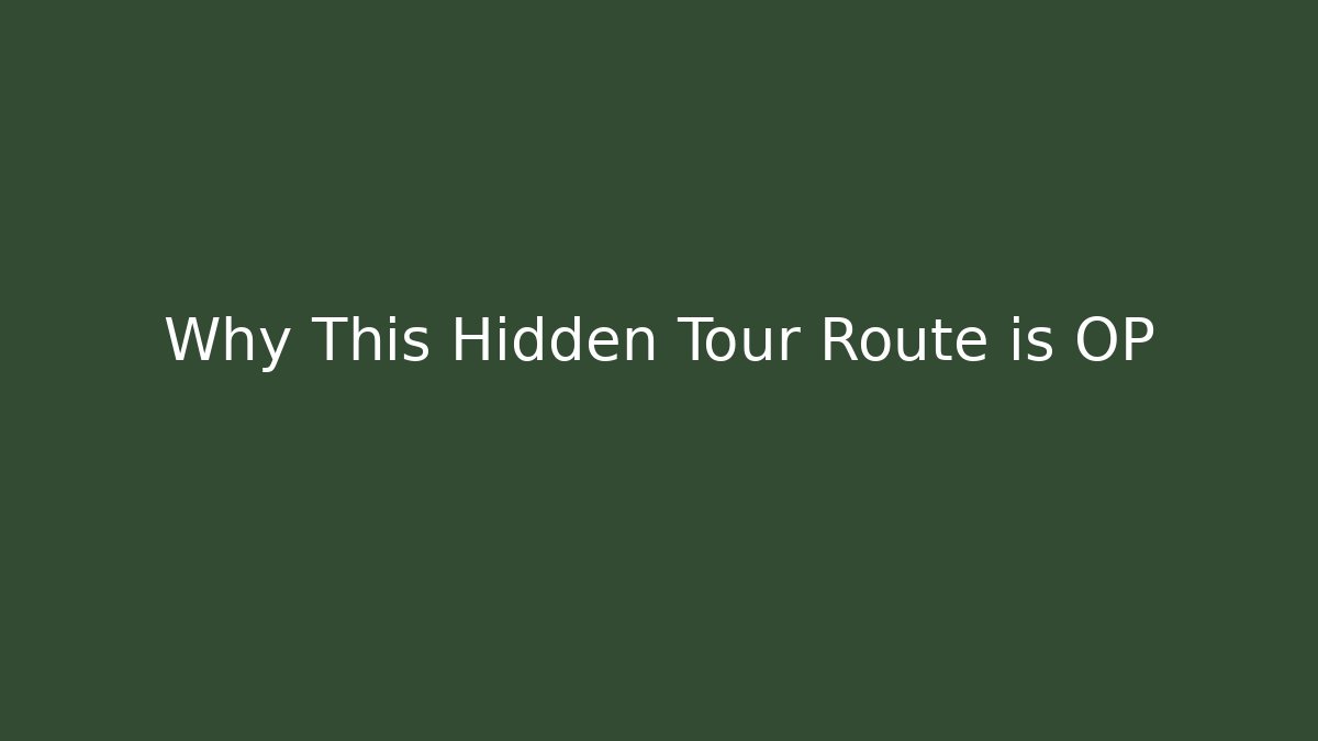 Why This Hidden Tour Route is OP - Sports History Weekly