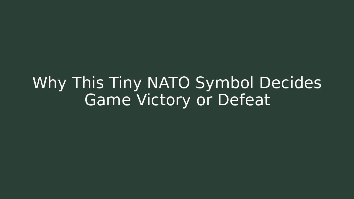 Why This Tiny NATO Symbol Decides Game Victory or Defeat - Sports History Weekly