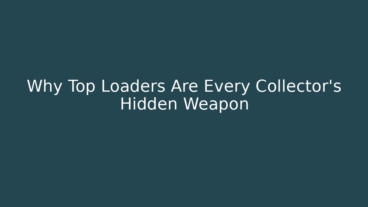 Why Top Loaders Are Every Collector's Hidden Weapon